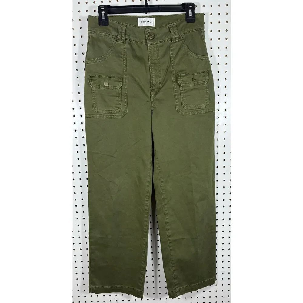 Frame army green utility pants size 27